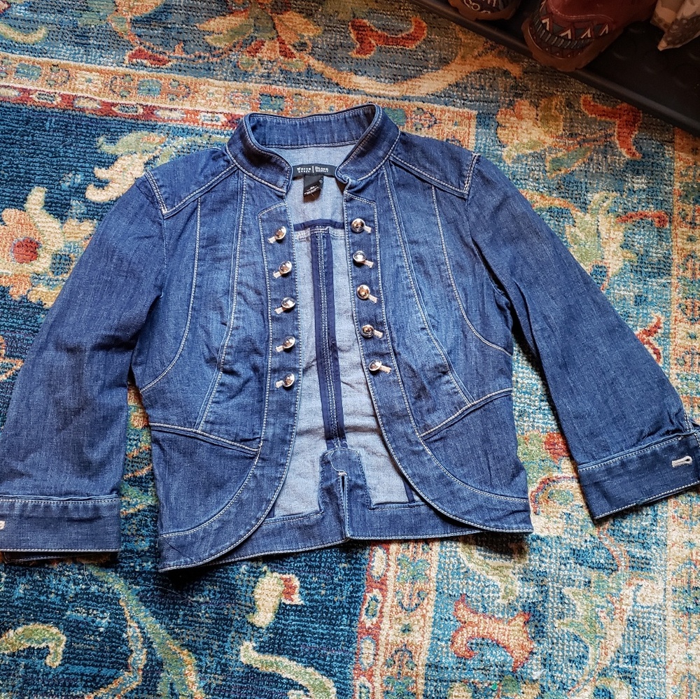 White House Black Market Denim Blazer